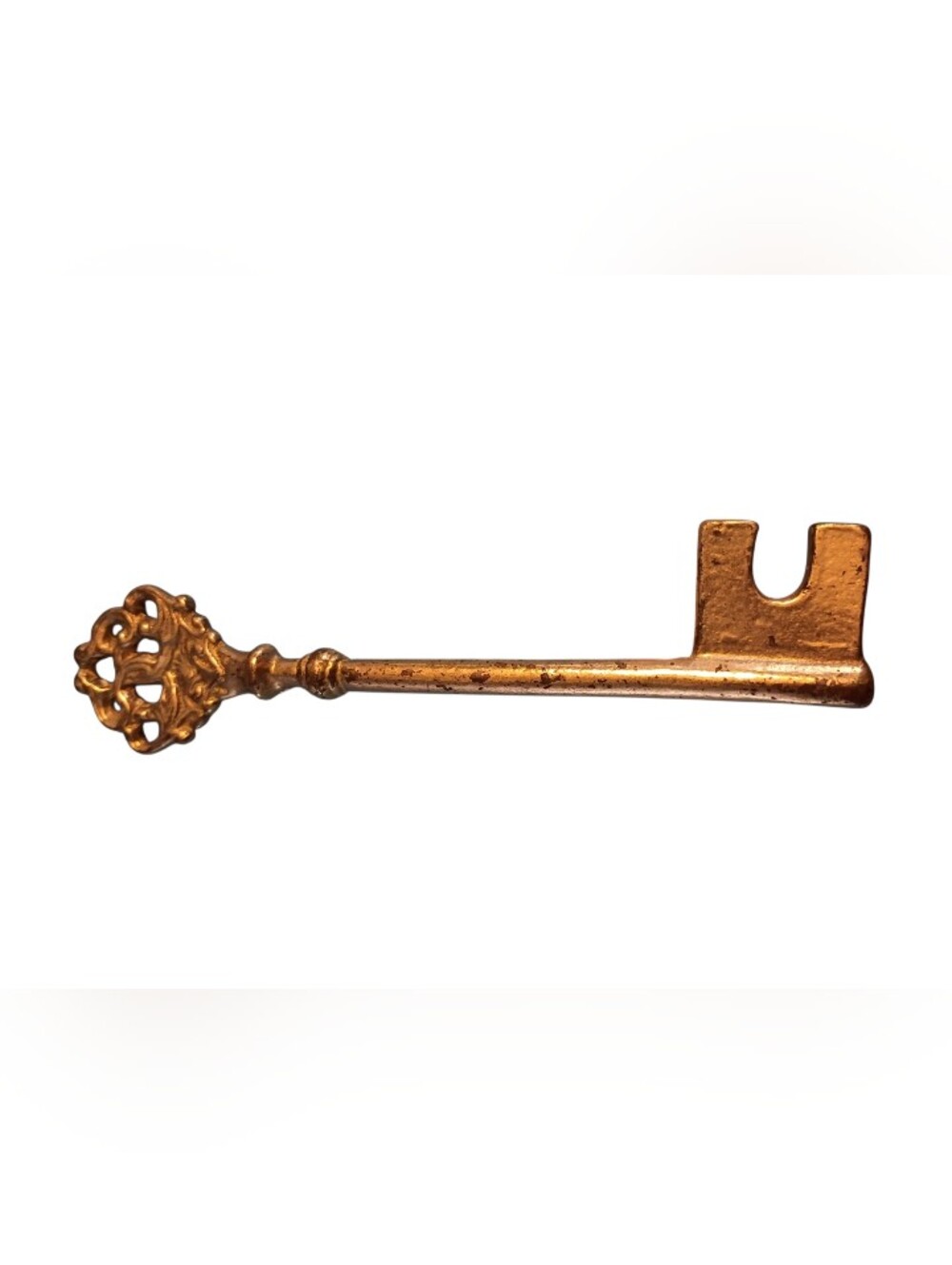 Antique Style Brass Skeleton Key 6"